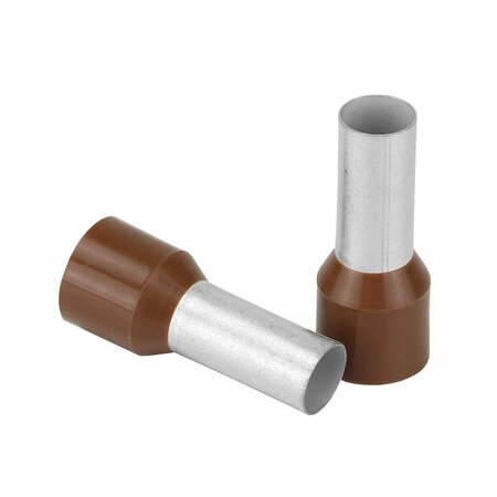 PACER GROUP Pacer Brown 4 AWG Wire Ferrule - 16mm Length - 10 Pack TFRL4-16MM-10